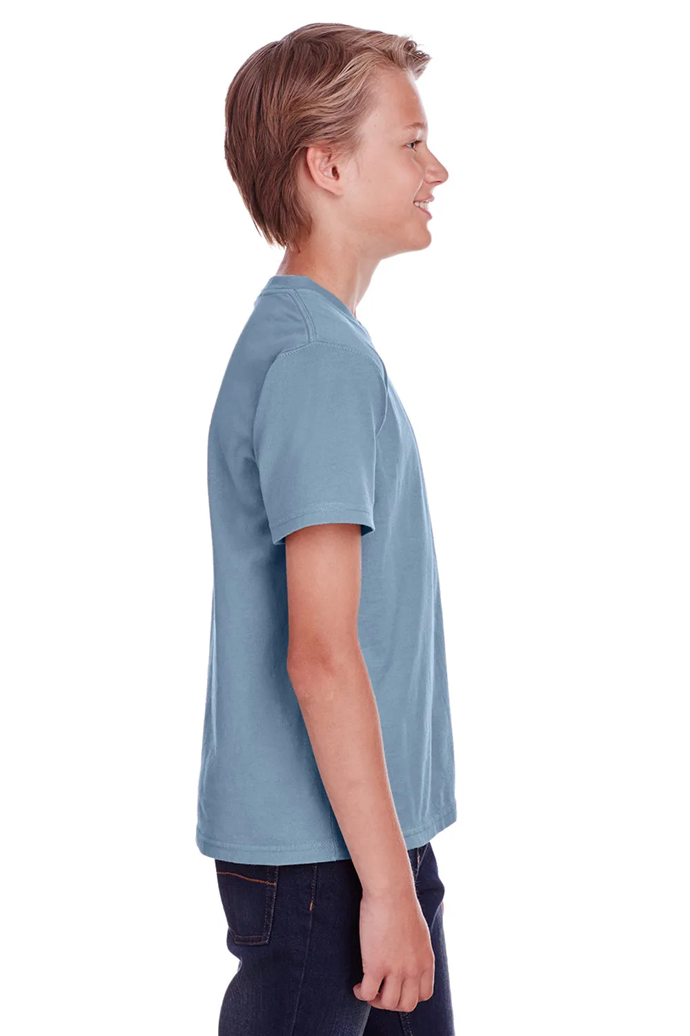 ComfortWash By Hanes Youth Short Sleeve Crewneck T-Shirt - Saltwater Blue