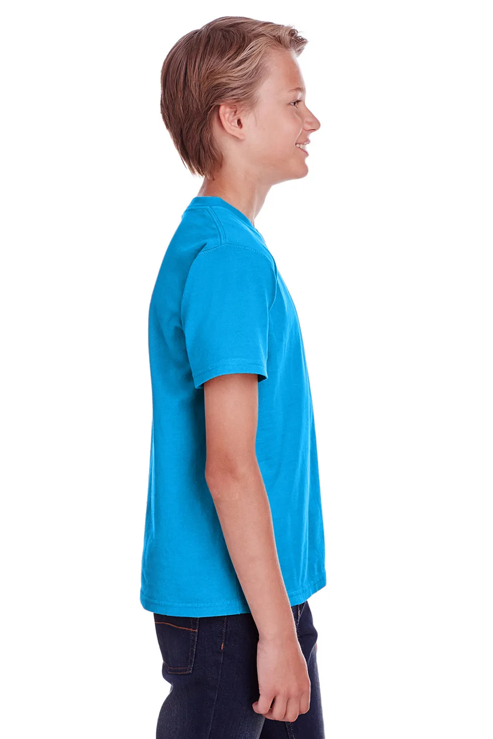 ComfortWash By Hanes Youth Short Sleeve Crewneck T-Shirt - Summer Sky Blue