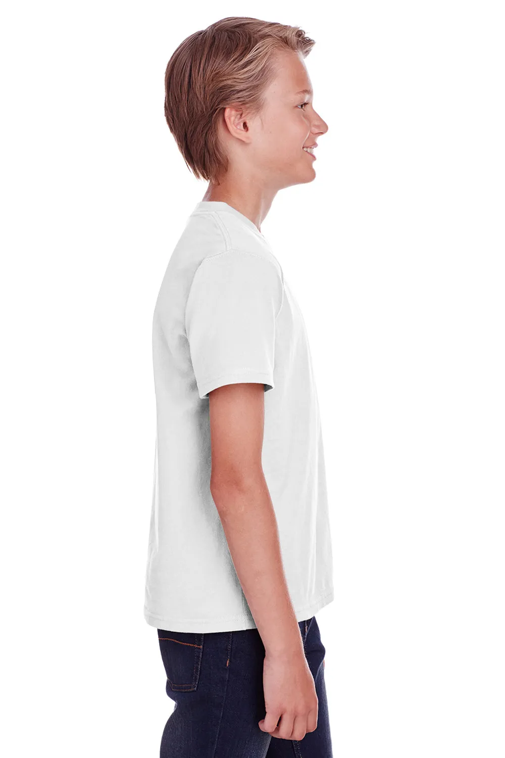 ComfortWash By Hanes Youth Short Sleeve Crewneck T-Shirt - White