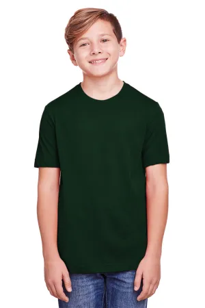 Core 365 Youth Fusion ChromaSoft Performance Moisture Wicking Short Sleeve Crewneck T-Shirt - Forest Green