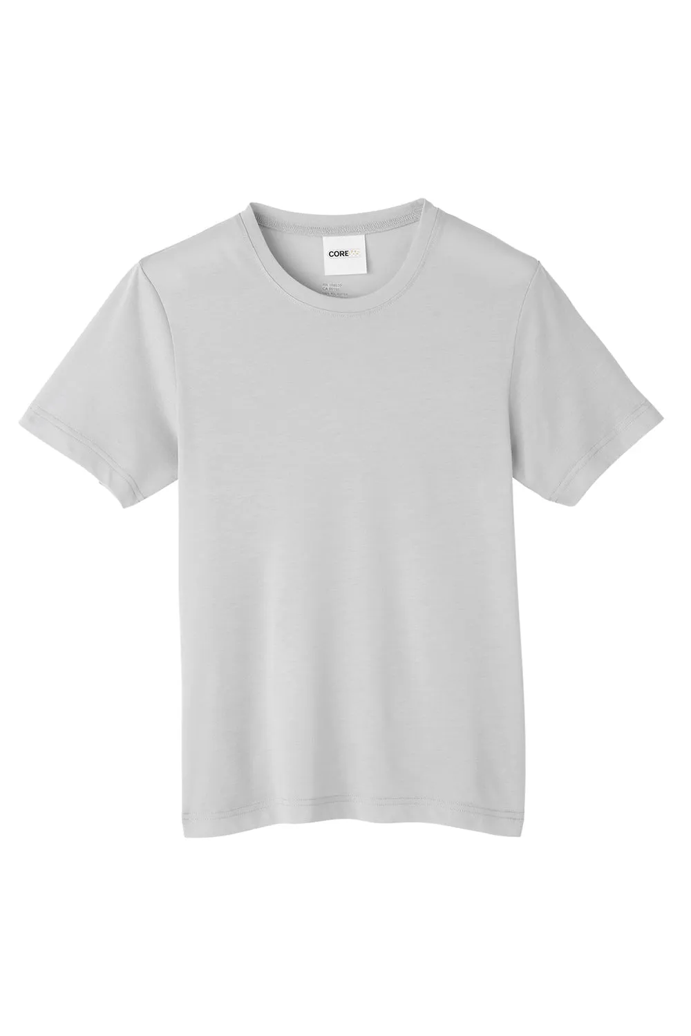 Core 365 Youth Fusion ChromaSoft Performance Moisture Wicking Short Sleeve Crewneck T-Shirt - Platinum Grey