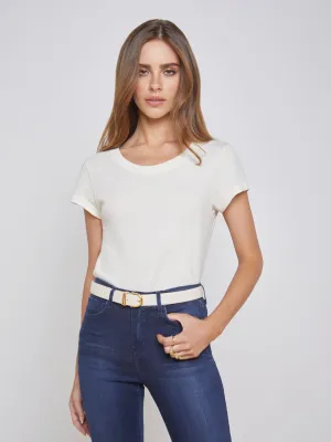 Cory Cotton Scoopneck Tee
