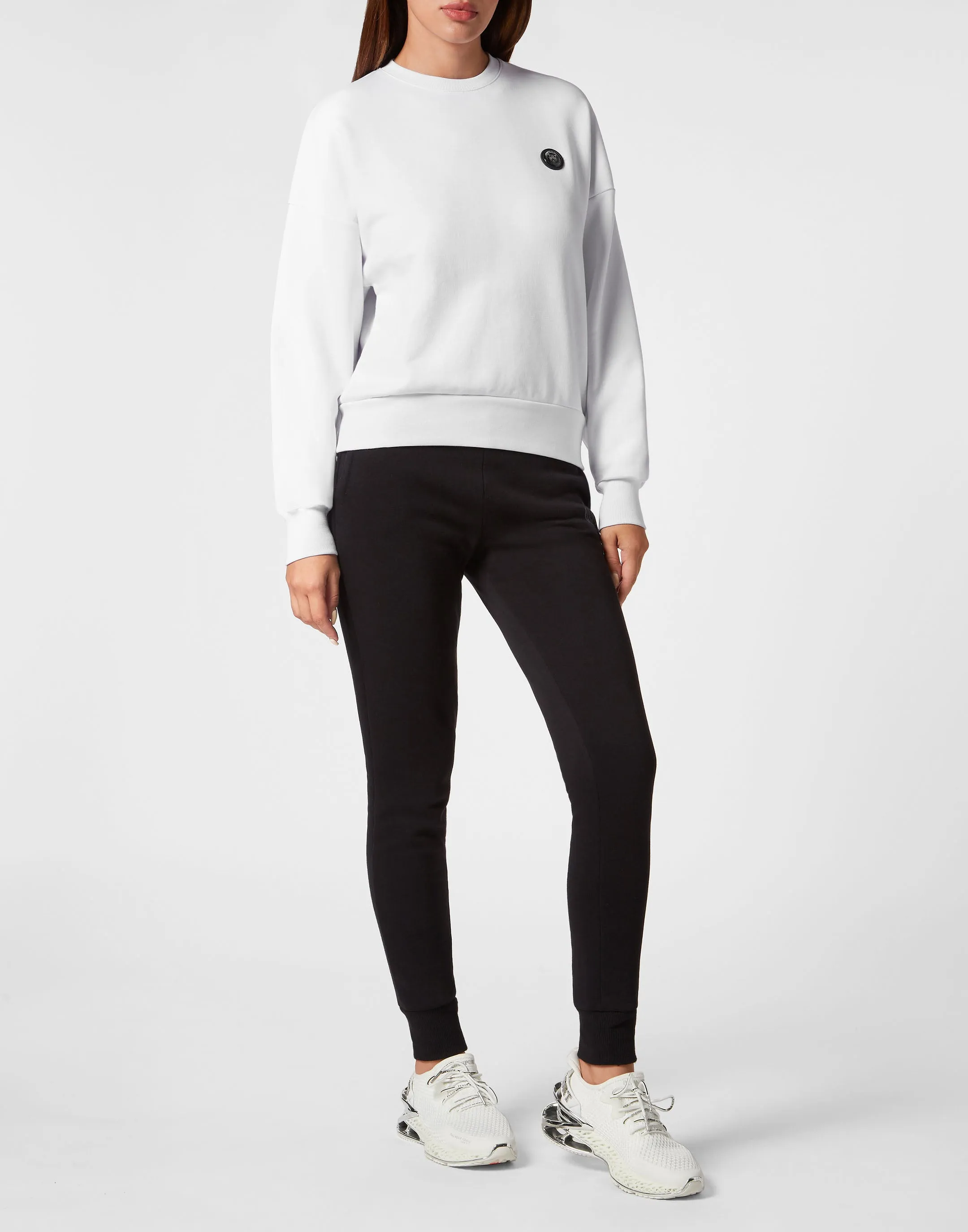 Cropped Sweatshirt LS Glitter