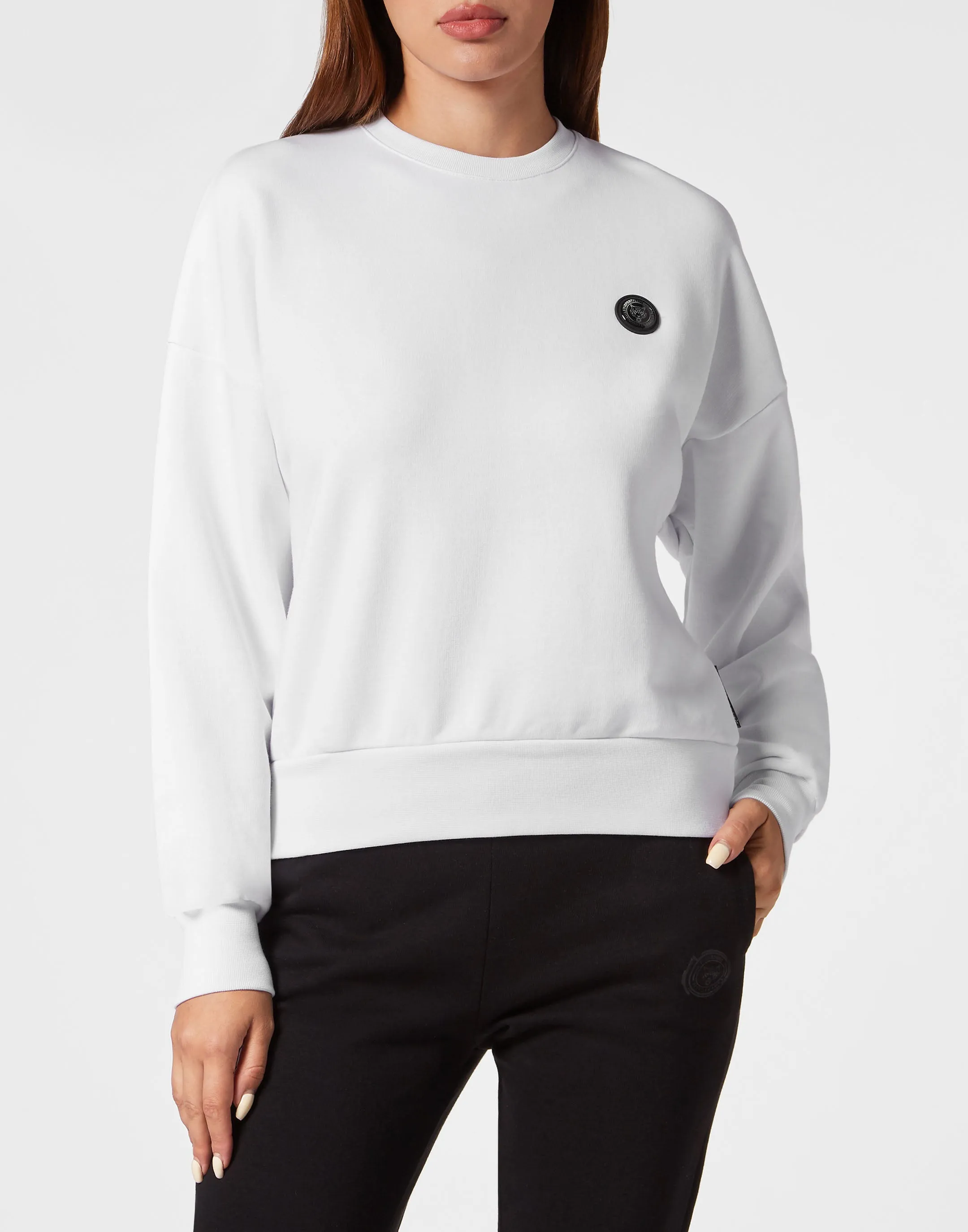 Cropped Sweatshirt LS Glitter