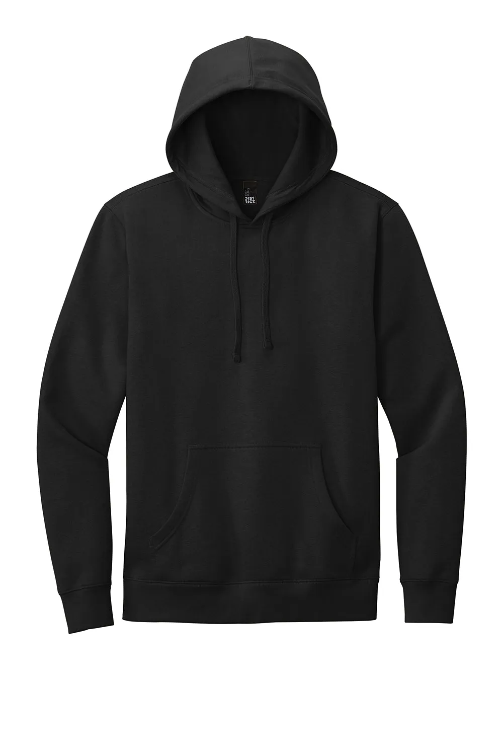 District Mens Very Important Fleece Hooded Sweatshirt Hoodie w/ Pouch Pocket - Black