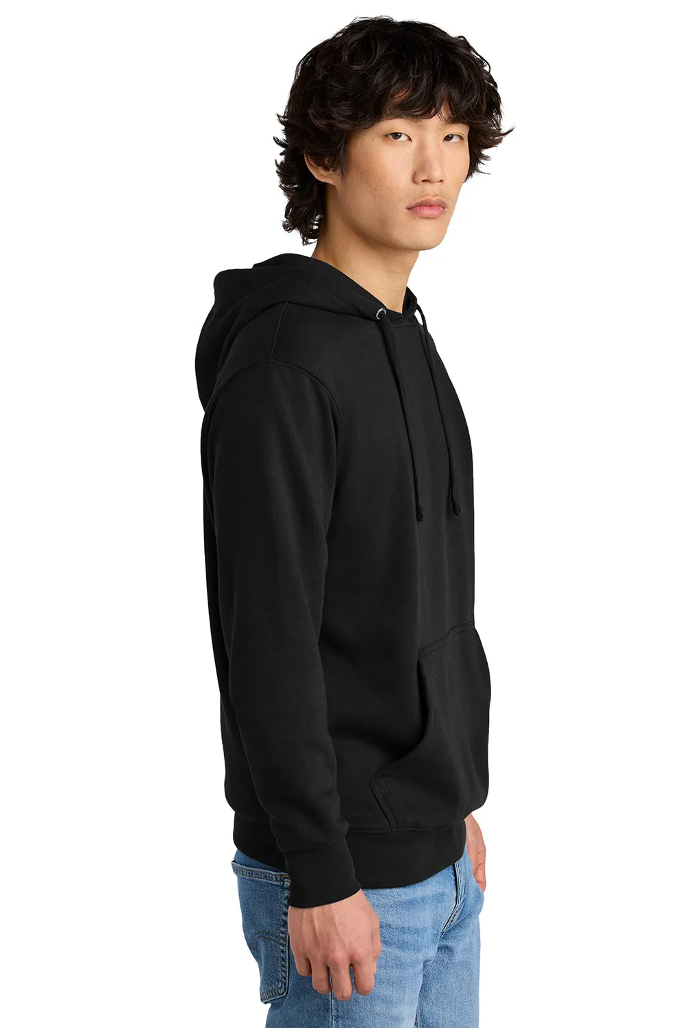 District Mens Very Important Fleece Hooded Sweatshirt Hoodie w/ Pouch Pocket - Black