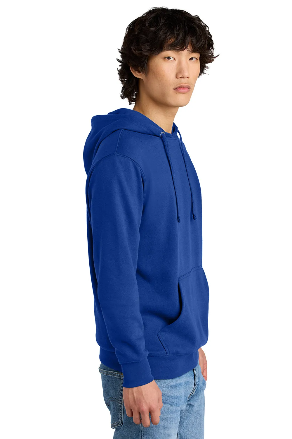 District Mens Very Important Fleece Hooded Sweatshirt Hoodie w/ Pouch Pocket - Deep Royal Blue
