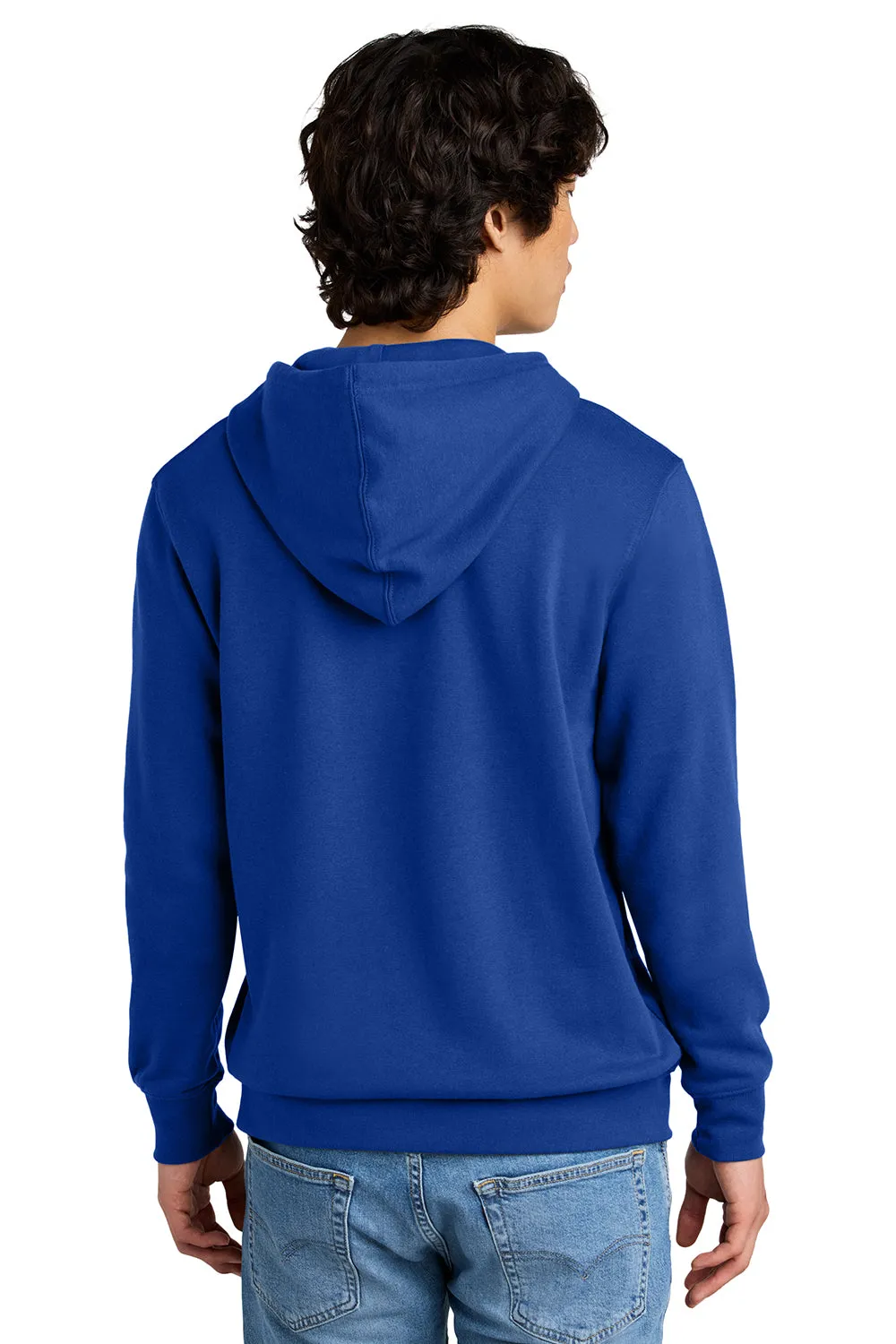 District Mens Very Important Fleece Hooded Sweatshirt Hoodie w/ Pouch Pocket - Deep Royal Blue