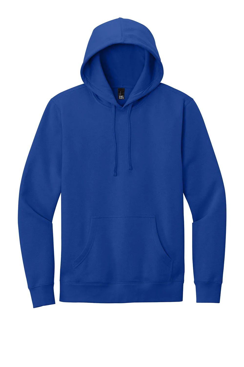 District Mens Very Important Fleece Hooded Sweatshirt Hoodie w/ Pouch Pocket - Deep Royal Blue