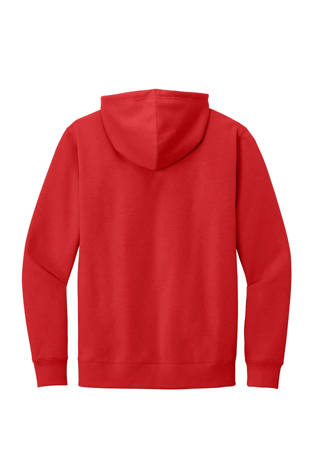 District Mens Very Important Fleece Hooded Sweatshirt Hoodie w/ Pouch Pocket - Fiery Red