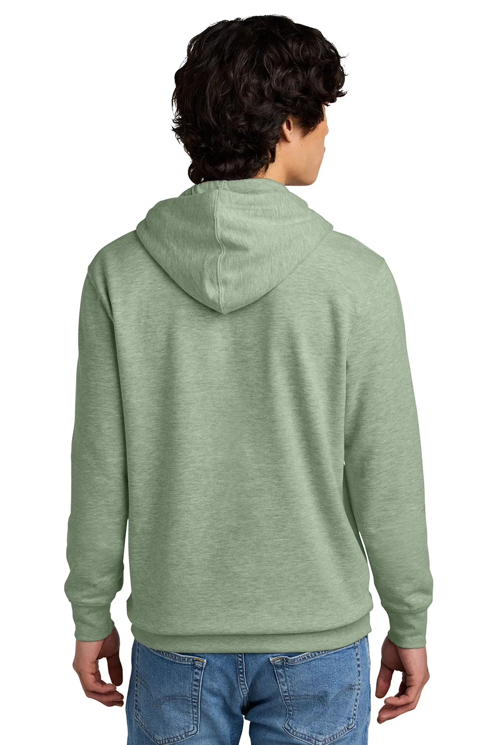 District Mens Very Important Fleece Hooded Sweatshirt Hoodie w/ Pouch Pocket - Heather Dusty Sage