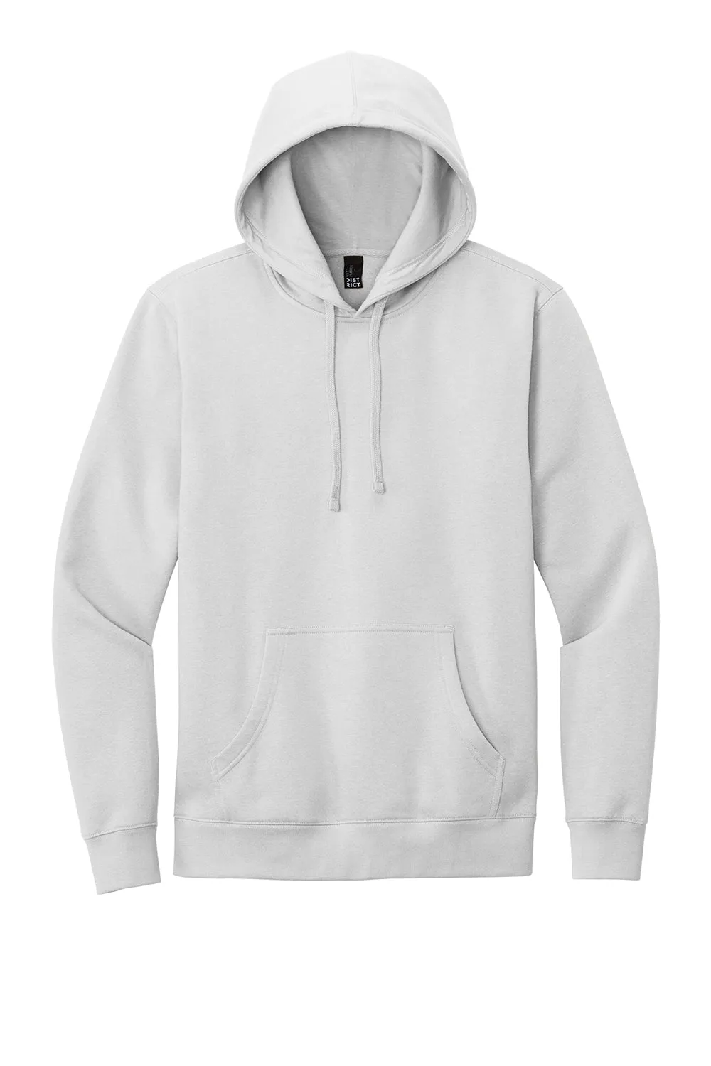 District Mens Very Important Fleece Hooded Sweatshirt Hoodie w/ Pouch Pocket - White Smoke