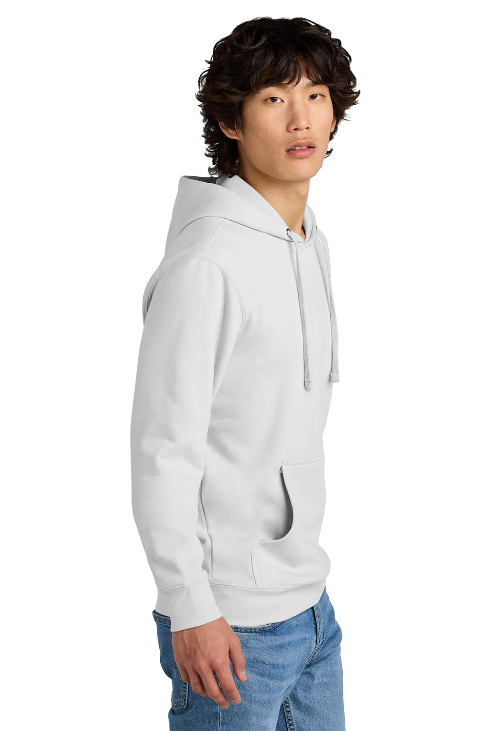 District Mens Very Important Fleece Hooded Sweatshirt Hoodie w/ Pouch Pocket - White Smoke