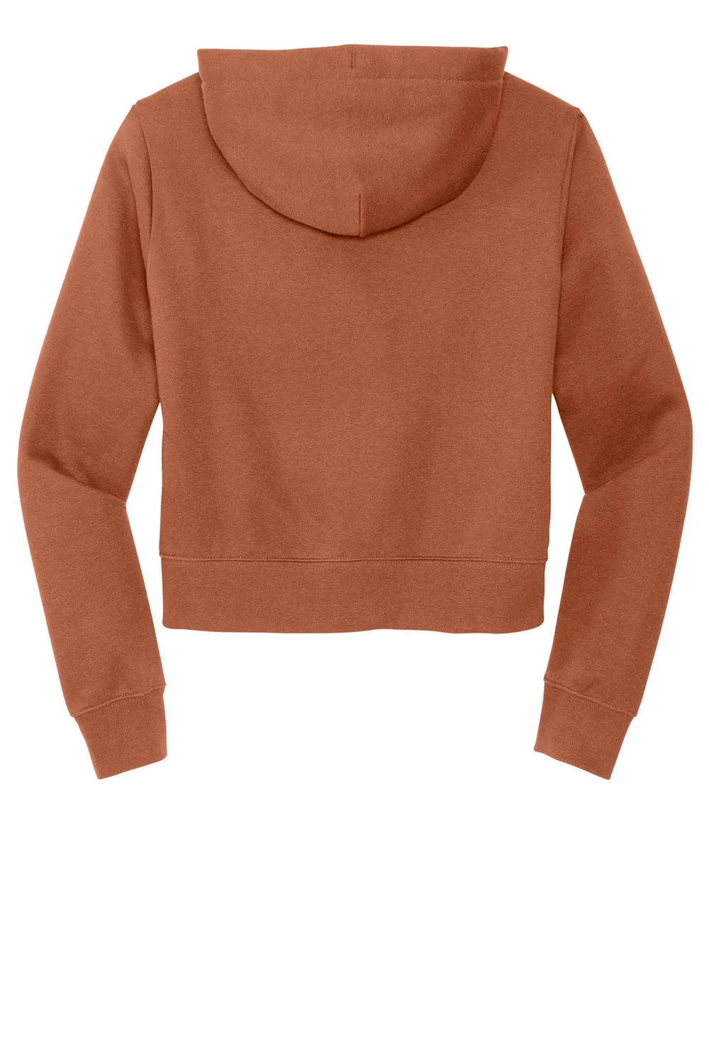 District Womens V.I.T. Fleece Full Zip Hooded Sweatshirt Hoodie w/ Pockets - Desert Rose
