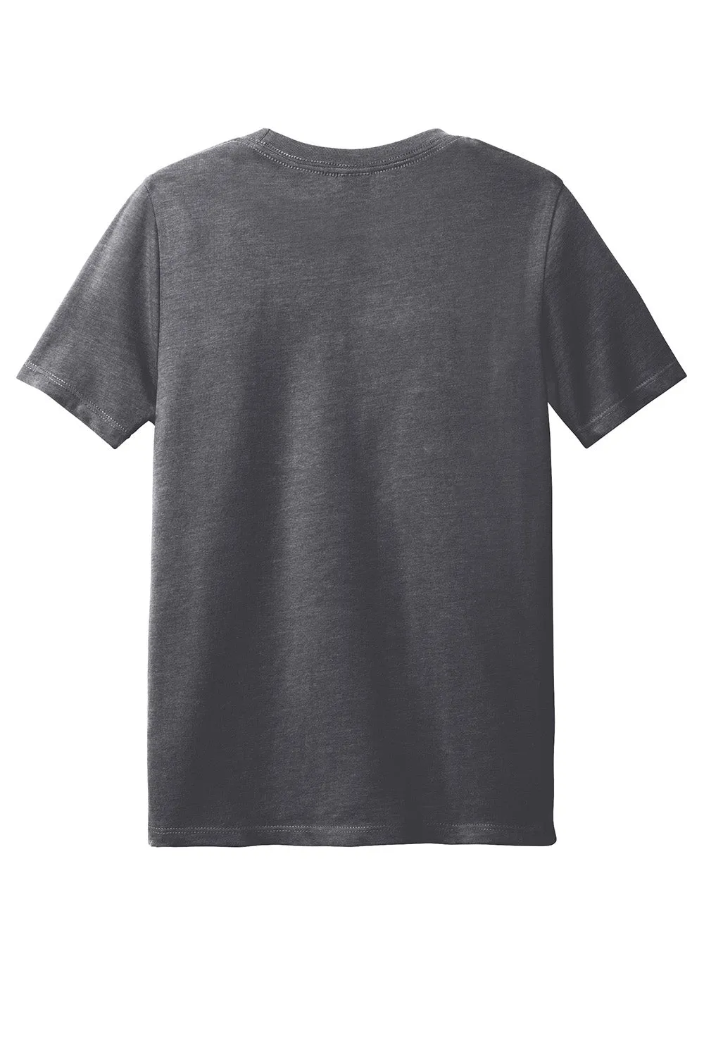District Youth Perfect Blend CVC Short Sleeve Crewneck T-Shirt - Heather Charcoal Grey