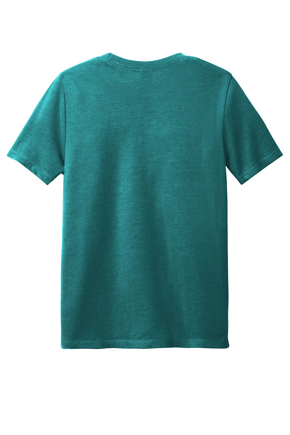 District Youth Perfect Blend CVC Short Sleeve Crewneck T-Shirt - Heather Teal Blue