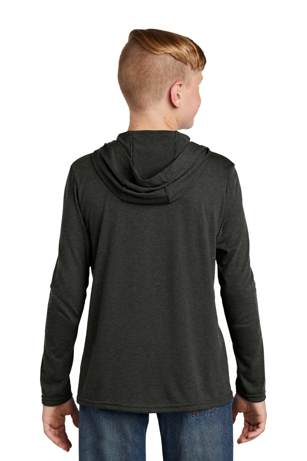 District Youth Perfect Long Sleeve Hooded T-Shirt Hoodie - Black Frost