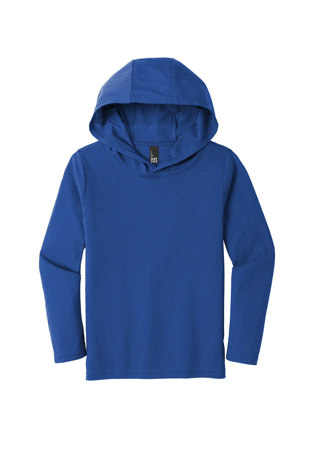 District Youth Perfect Long Sleeve Hooded T-Shirt Hoodie - Deep Royal Blue
