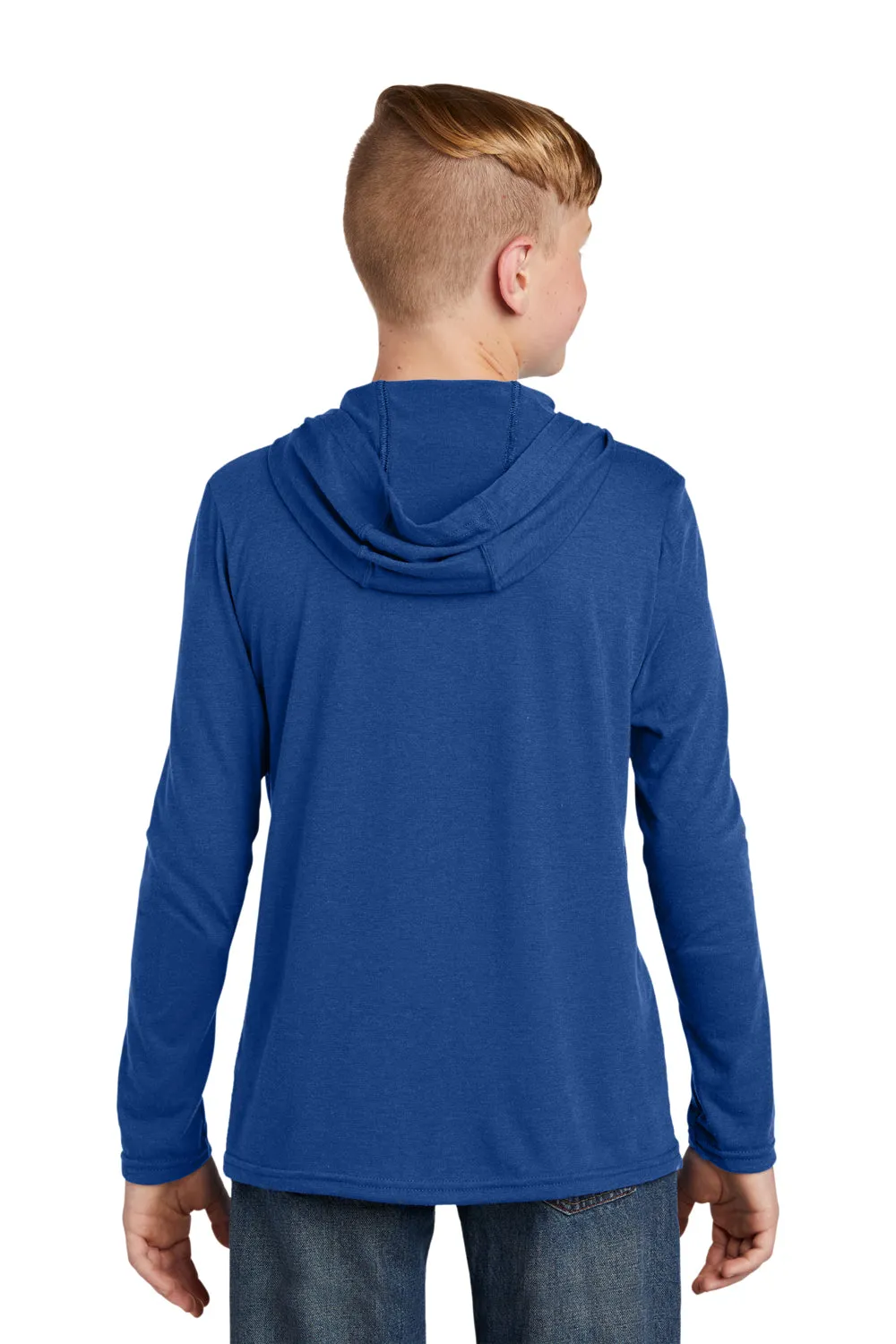 District Youth Perfect Long Sleeve Hooded T-Shirt Hoodie - Deep Royal Blue