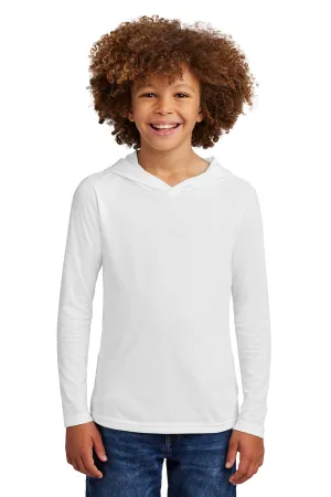 District Youth Perfect Long Sleeve Hooded T-Shirt Hoodie - White
