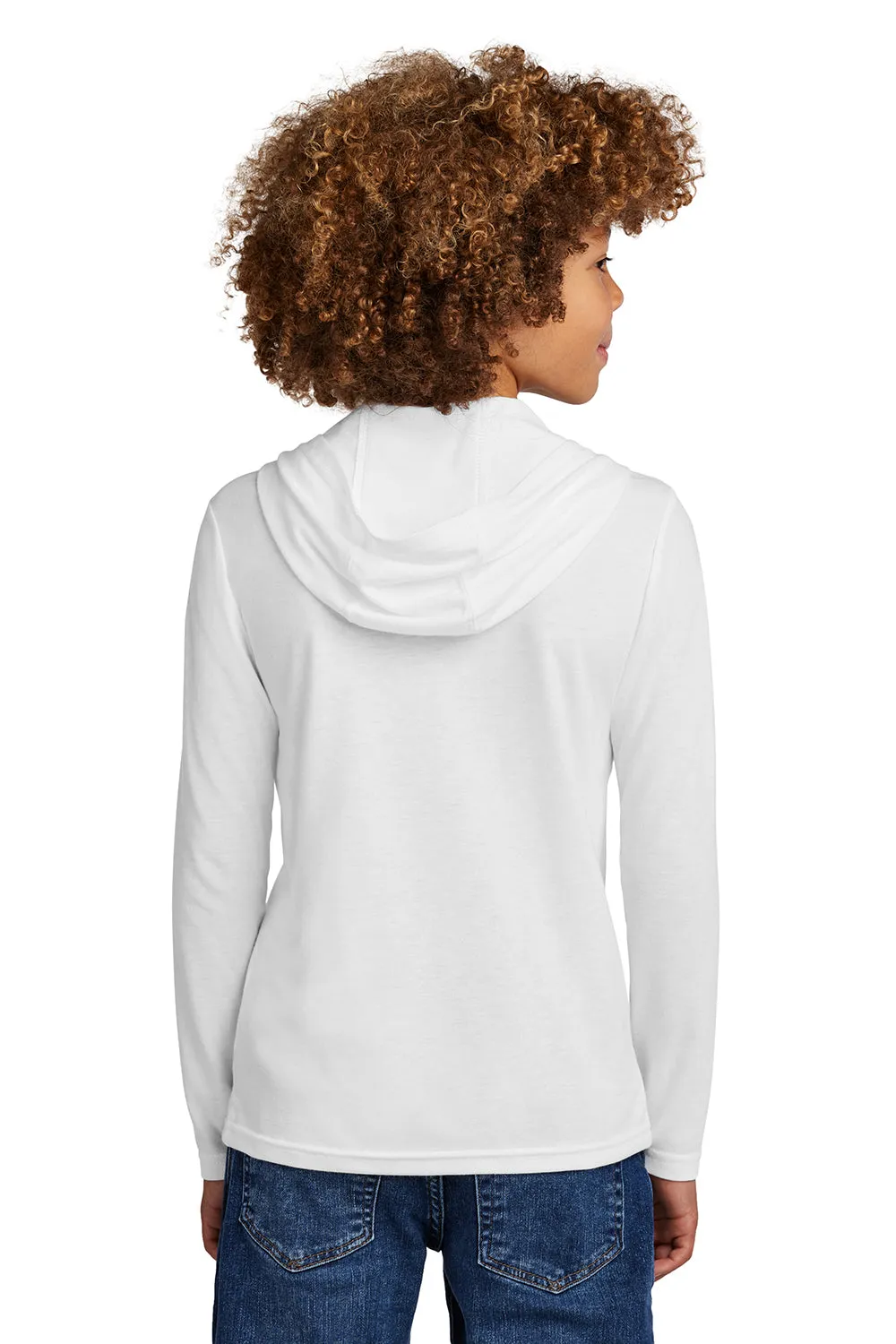District Youth Perfect Long Sleeve Hooded T-Shirt Hoodie - White