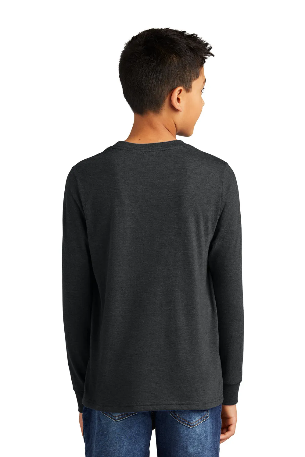 District Youth Perfect Tri Long Sleeve Crewneck T-Shirt - Black Frost