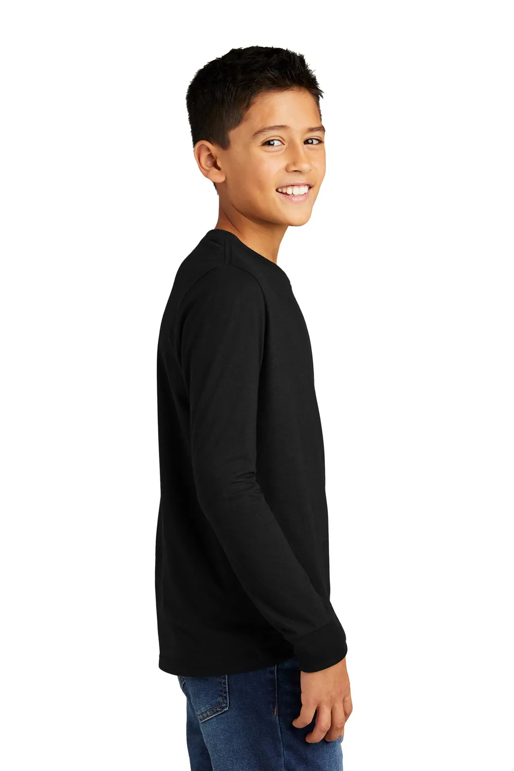 District Youth Perfect Tri Long Sleeve Crewneck T-Shirt - Black
