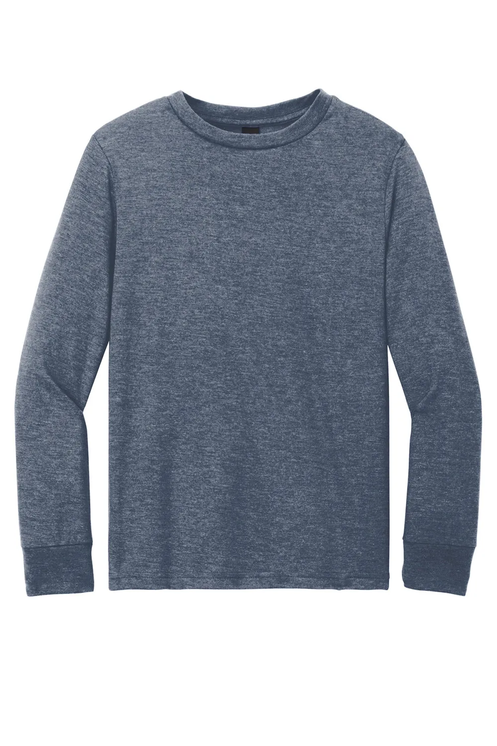District Youth Perfect Tri Long Sleeve Crewneck T-Shirt - Navy Blue Frost