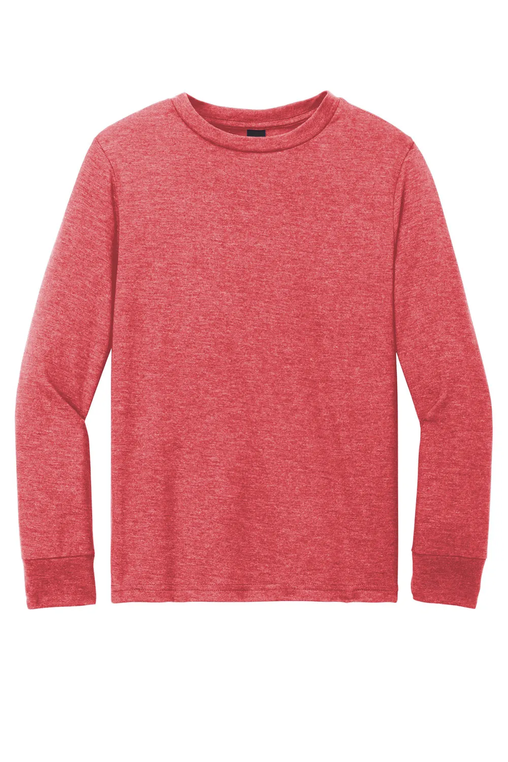 District Youth Perfect Tri Long Sleeve Crewneck T-Shirt - Red Frost