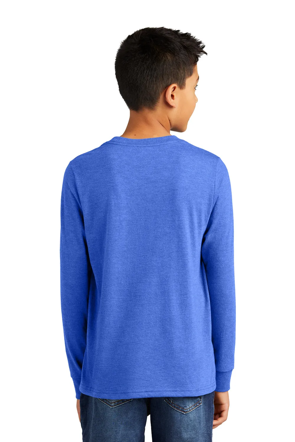 District Youth Perfect Tri Long Sleeve Crewneck T-Shirt - Royal Blue Frost