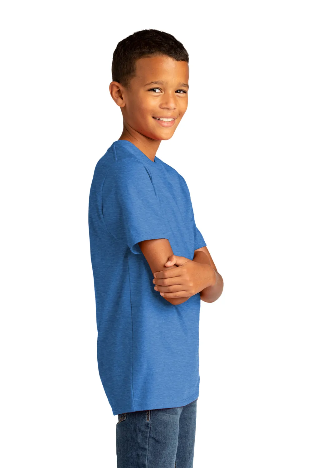 District Youth Re-Tee Short Sleeve Crewneck T-Shirt - Heather Blue