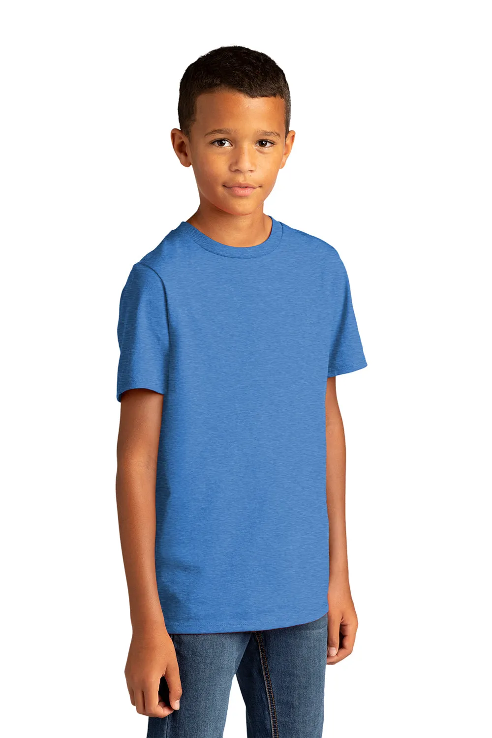District Youth Re-Tee Short Sleeve Crewneck T-Shirt - Heather Blue