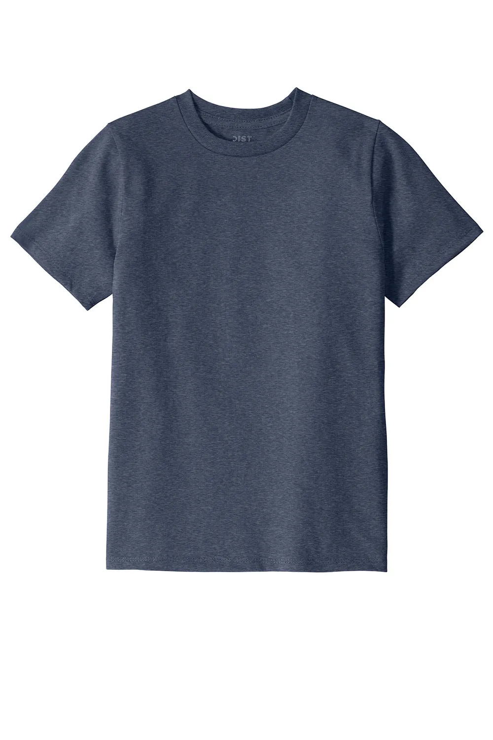 District Youth Re-Tee Short Sleeve Crewneck T-Shirt - Heather Navy Blue