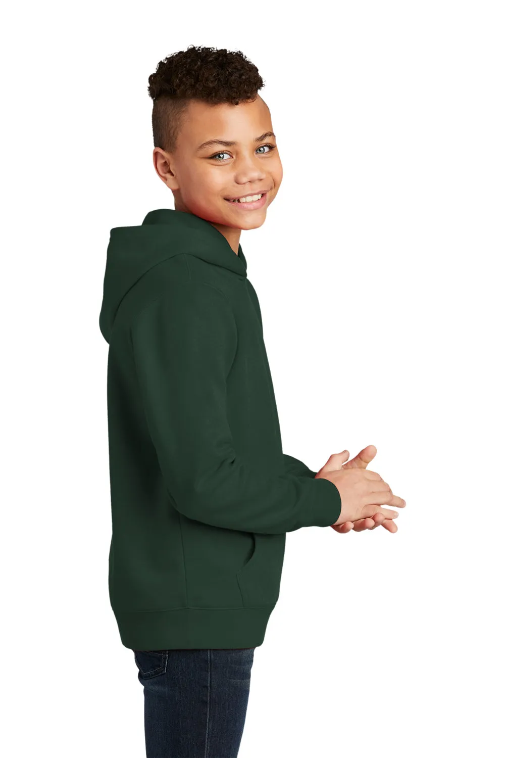 District Youth Very Important Fleece Hooded Sweatshirt Hoodie w/ Pouch Pocket - Forest Green