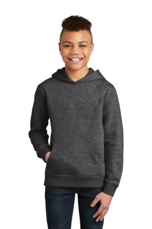 District Youth Very Important Fleece Hooded Sweatshirt Hoodie w/ Pouch Pocket - Heather Charcoal Grey