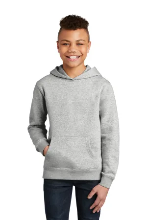 District Youth Very Important Fleece Hooded Sweatshirt Hoodie w/ Pouch Pocket - Heather Light Grey