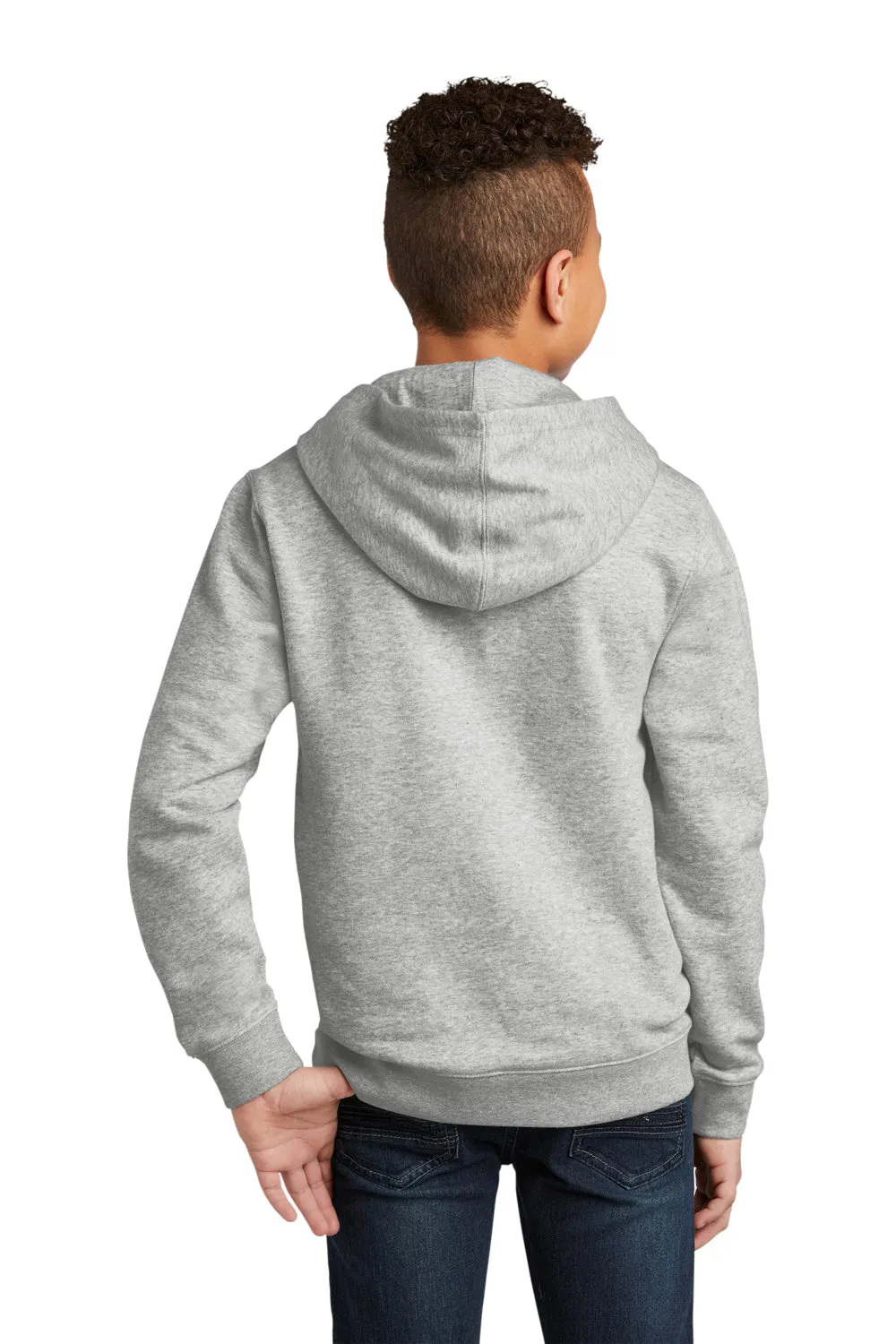 District Youth Very Important Fleece Hooded Sweatshirt Hoodie w/ Pouch Pocket - Heather Light Grey