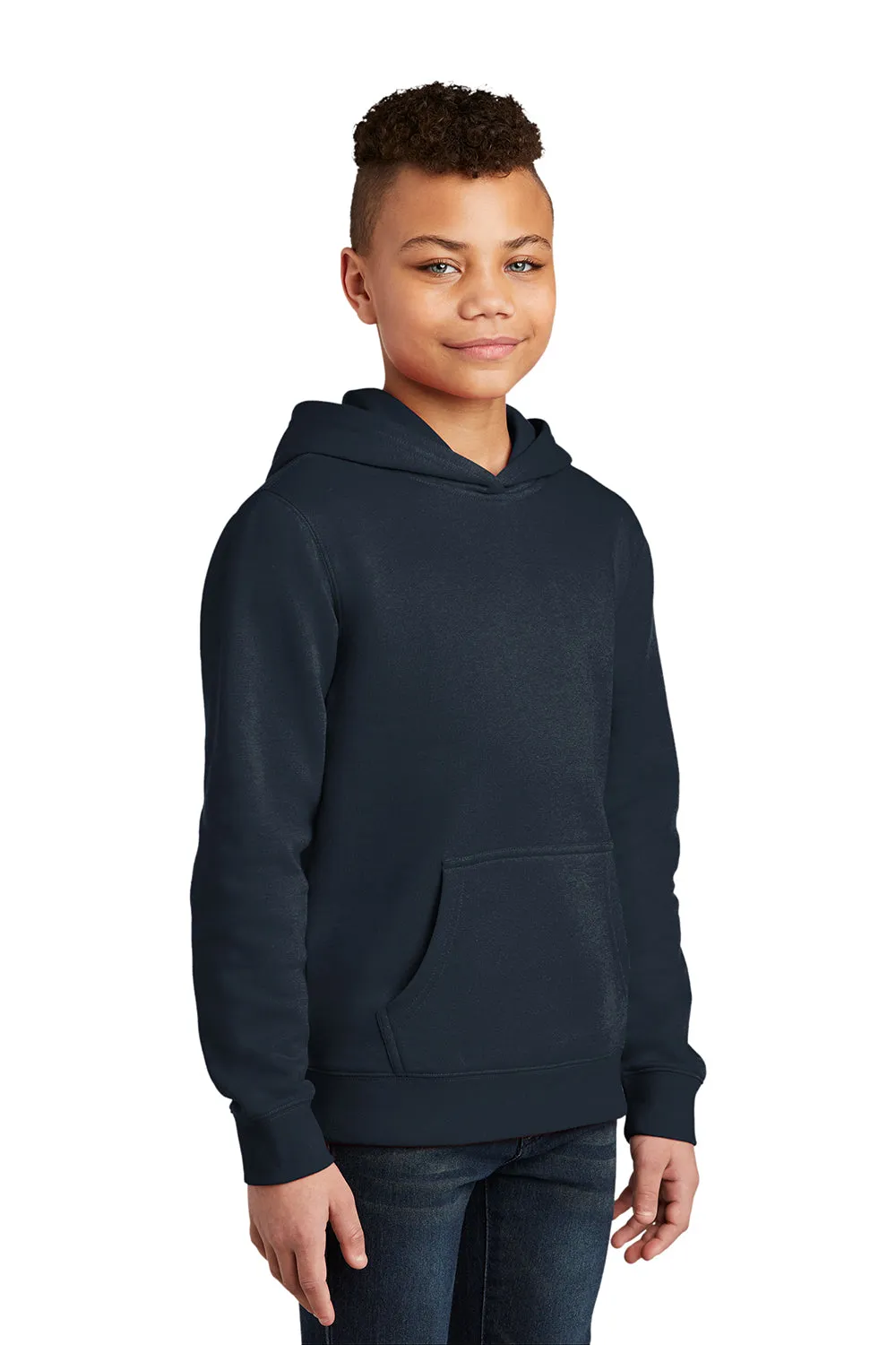 District Youth Very Important Fleece Hooded Sweatshirt Hoodie w/ Pouch Pocket - New Navy Blue