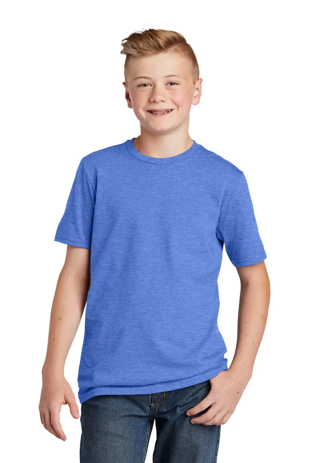 District Youth Very Important Short Sleeve Crewneck T-Shirt - Heather Royal Blue