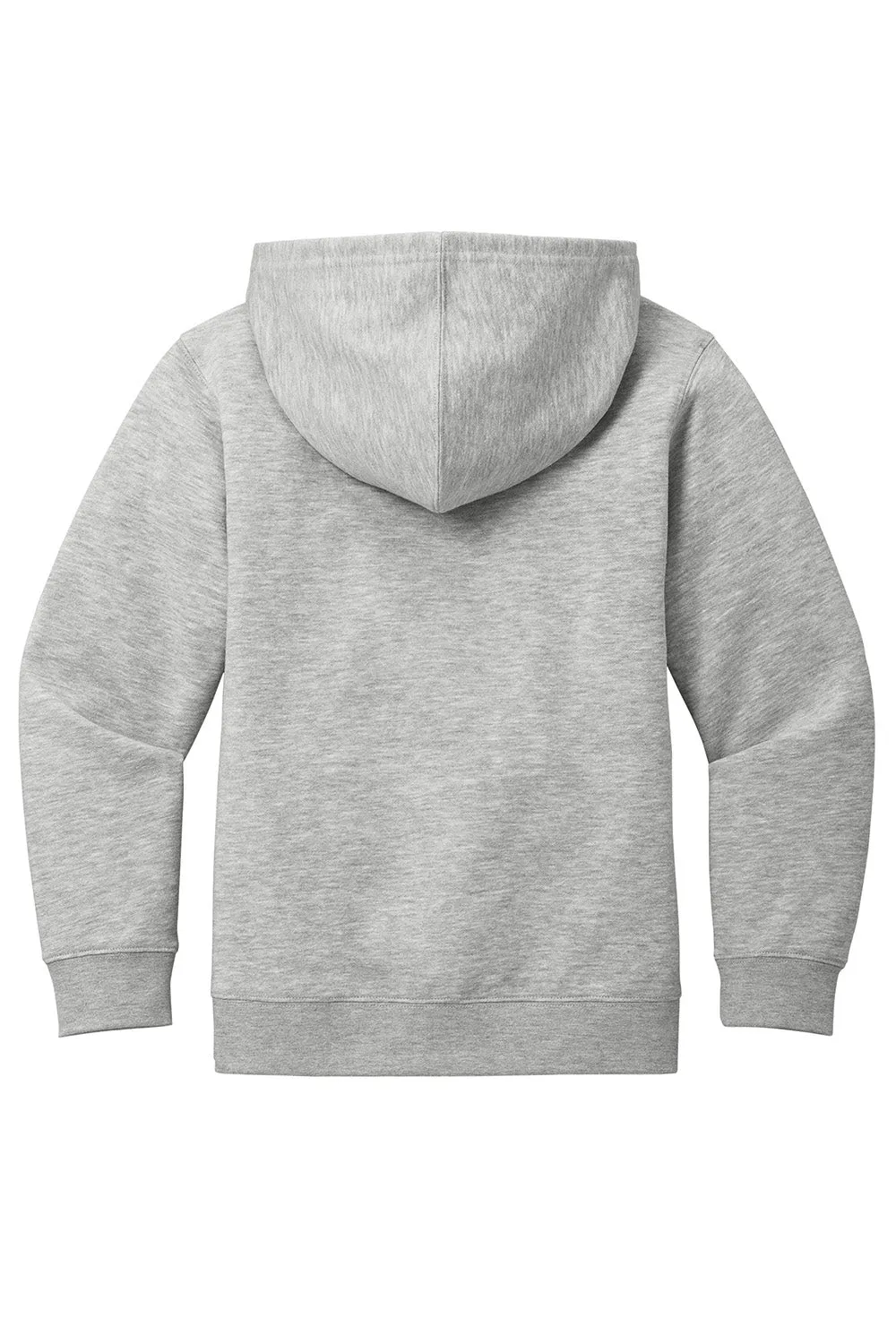 District Youth V.I.T. Fleece Full Zip Hooded Sweatshirt Hoodie w/ Pockets - Heather Light Grey