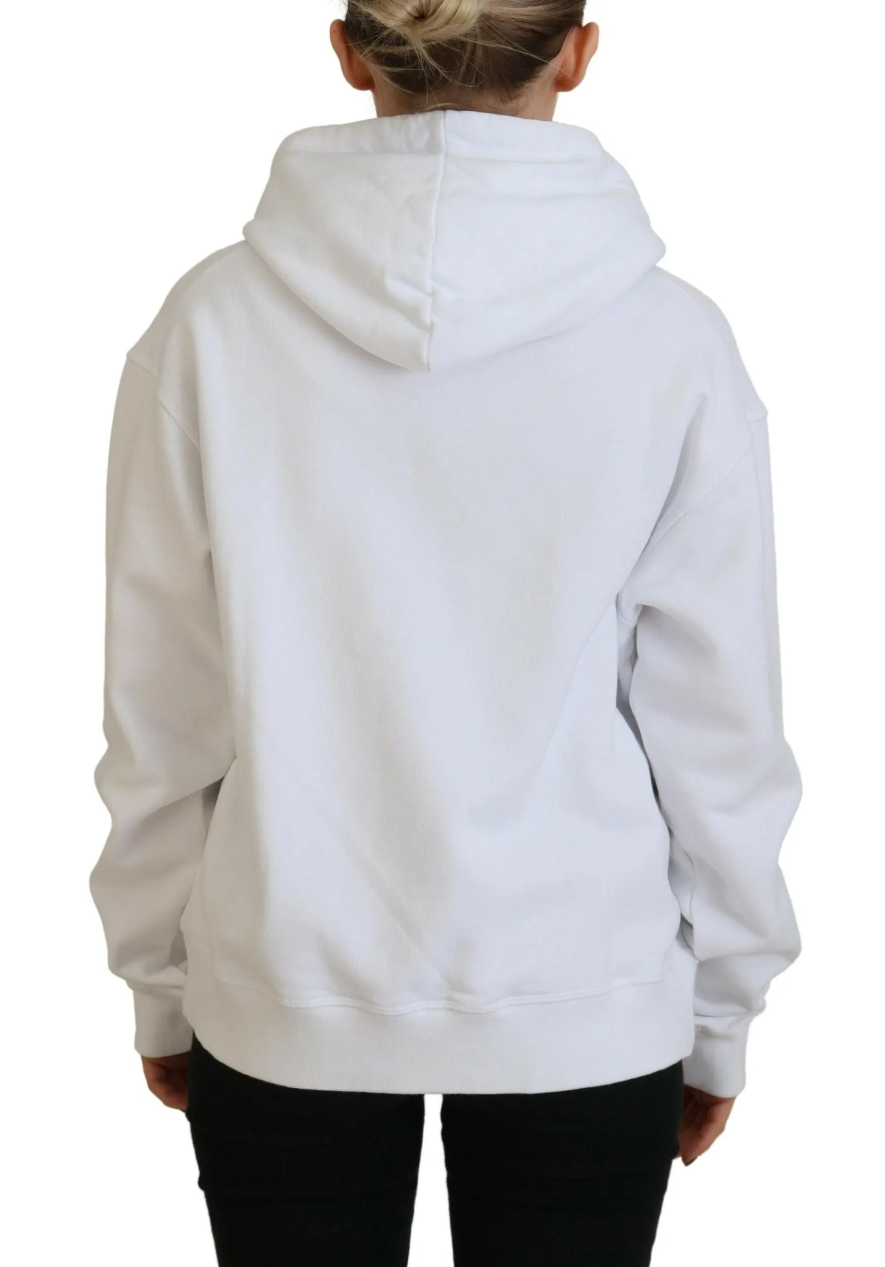 Dsquared² Logo Patch Cotton Hoodie Sweatshirt Women's Sweater (Pre-Owned)