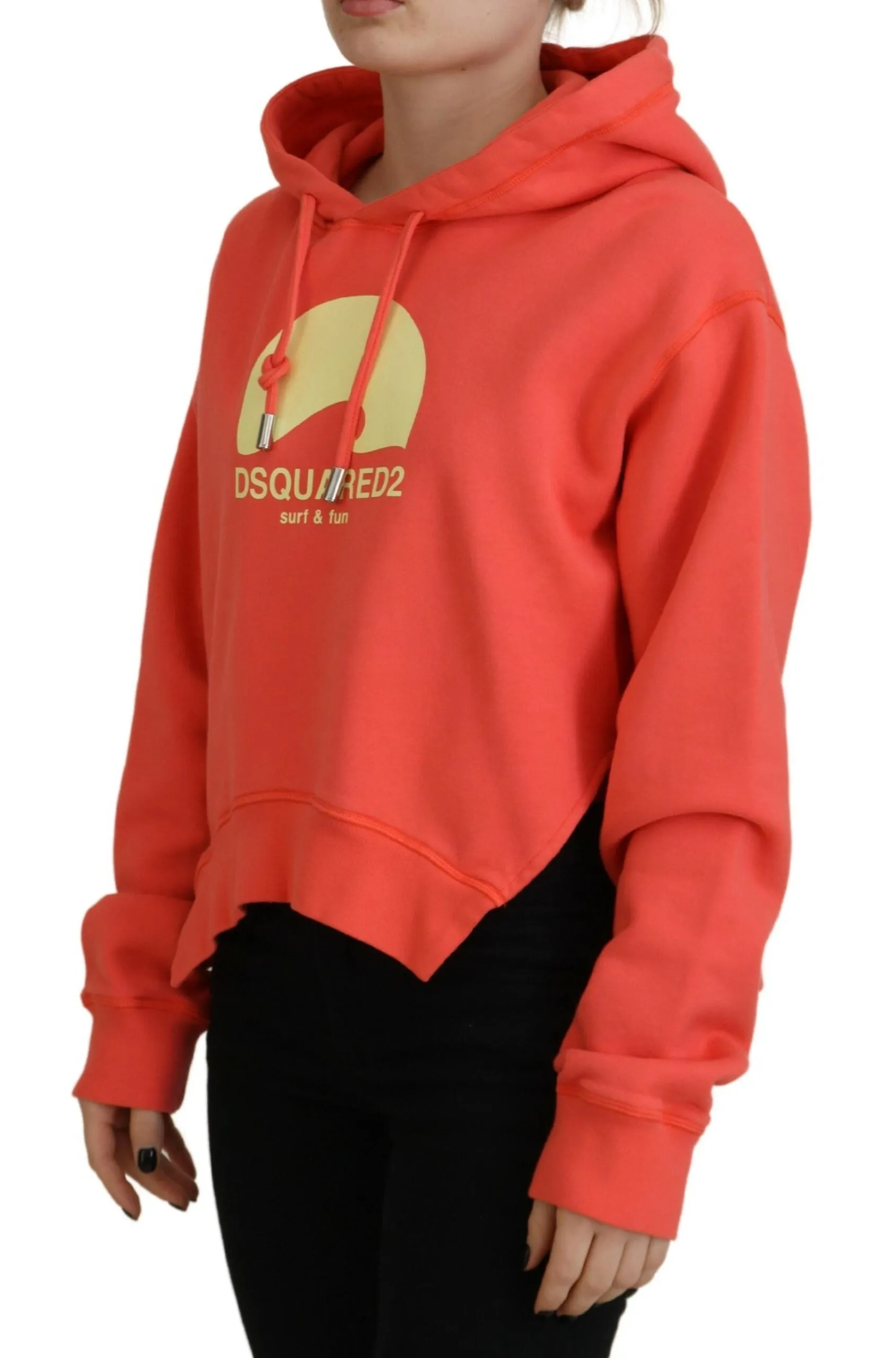 Dsquared² Logo Print Cotton Hoodie Sweatshirt Women's Sweater (Pre-Owned)