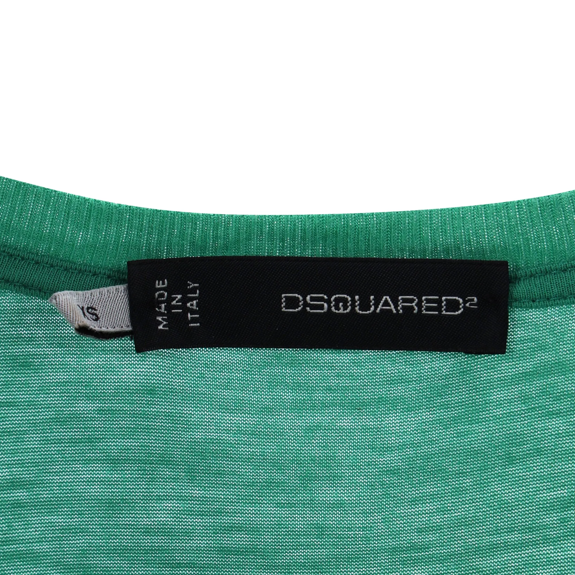 Dsquared2 Sleeveless Tank Top in Green Cotton