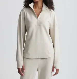 Erina Half Zip Midlayer In Cement Marl