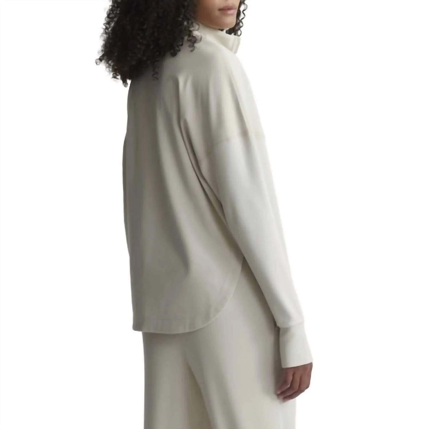 Erina Half Zip Midlayer In Cement Marl
