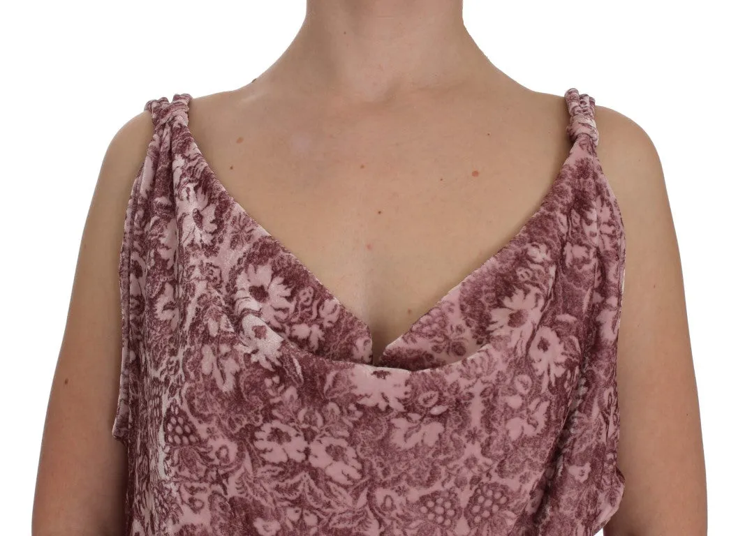Exte  Floral Print Viscose Silk Blouse Women's Top