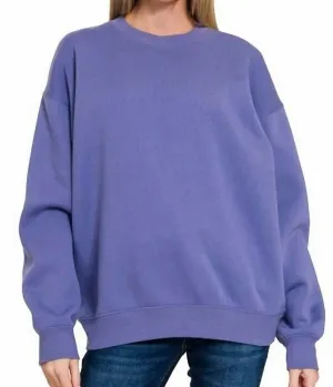 Fleece Sweatshirt In Blue