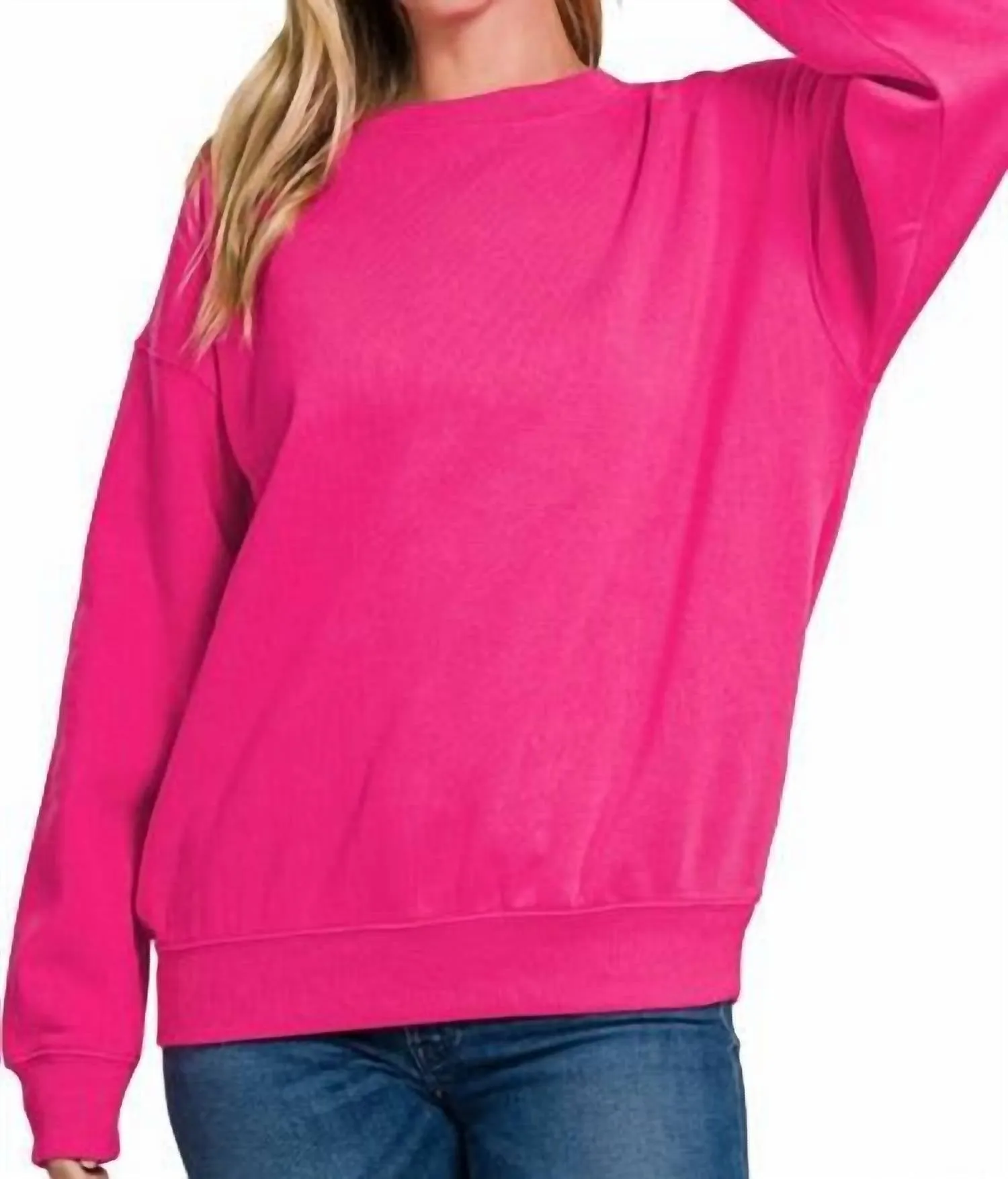 Fleece Sweatshirt In Pink