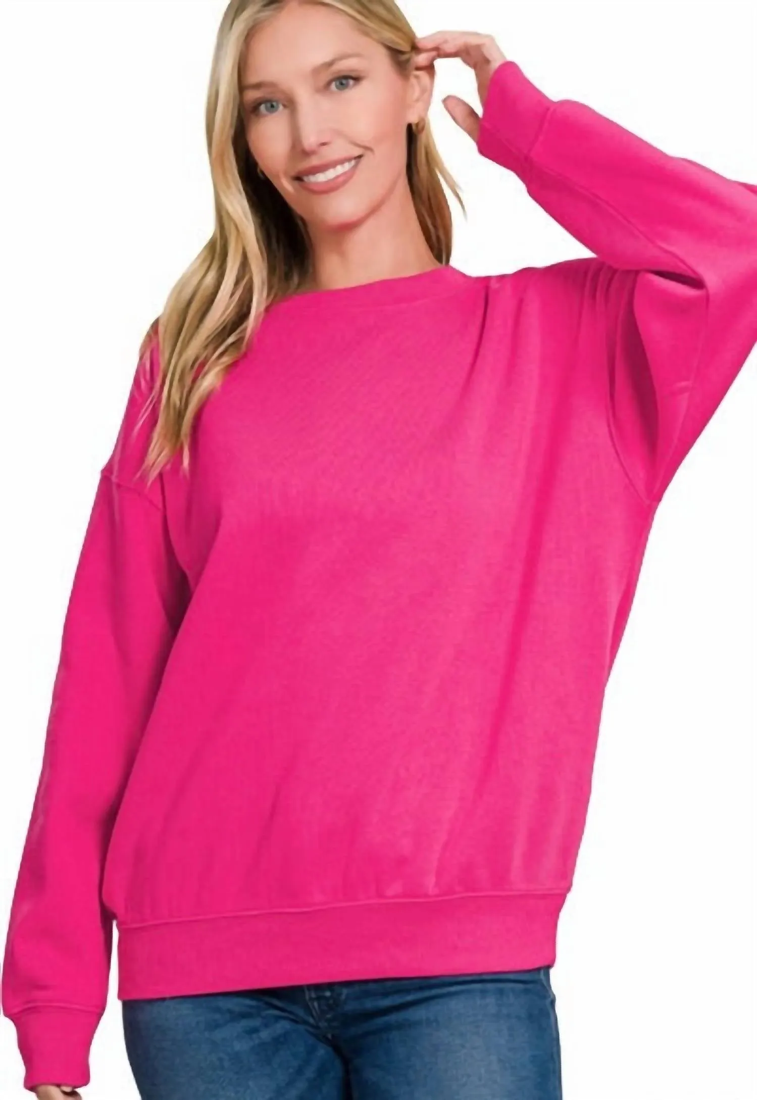 Fleece Sweatshirt In Pink