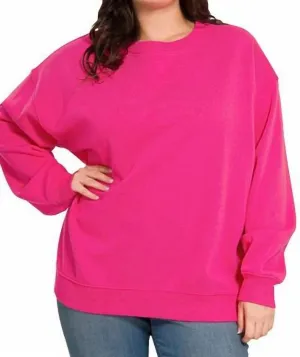 Fleece Sweatshirt In Pink